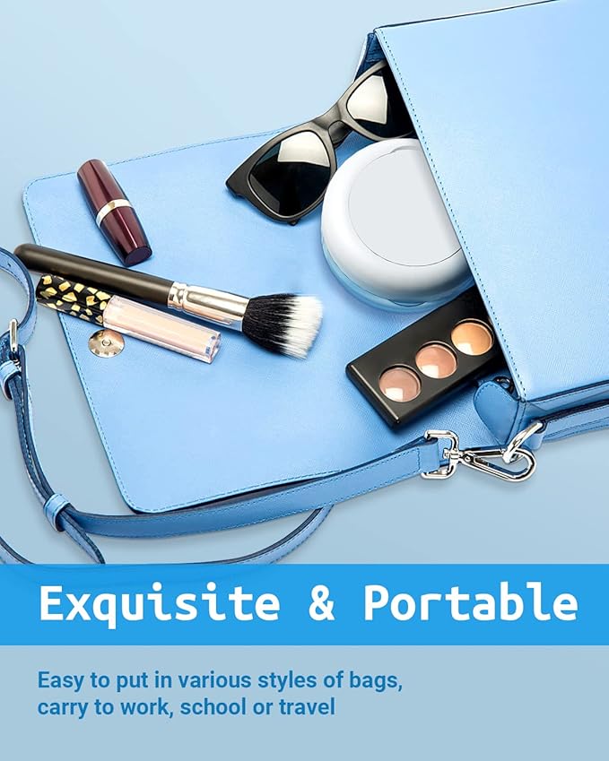 Denture Bath Case, Denture Cup, Leak Proof Portable Retainer Case, Denture Cleaning Kit with Cleaner Brush, Denture Box with Strainer & Mirror, Denture Case for Aligner Retainer Mouth Guard (Blue)