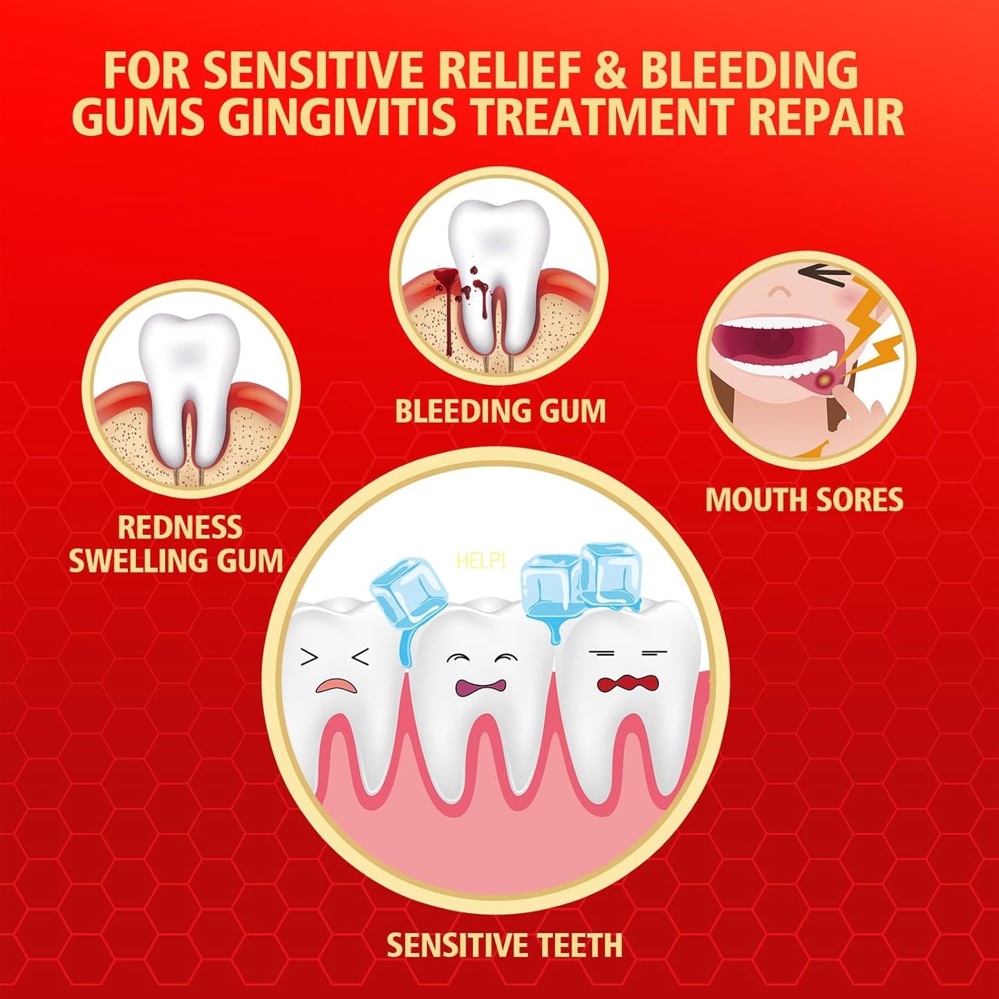 3PCS 10% Nano-Hydroxyapatite Bee Wasp Venom Toothpaste for Remineralizing Enamel & Sensitive Relief,Gingivitis Bleeding Gum Treatment, Fights Plaque,Whitening Teeth - 120MIN Fresh Breath