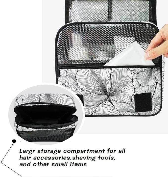 senya Hanging Travel Toiletry Bag Kit Makeup Case Cosmetics Organizer for Men Women