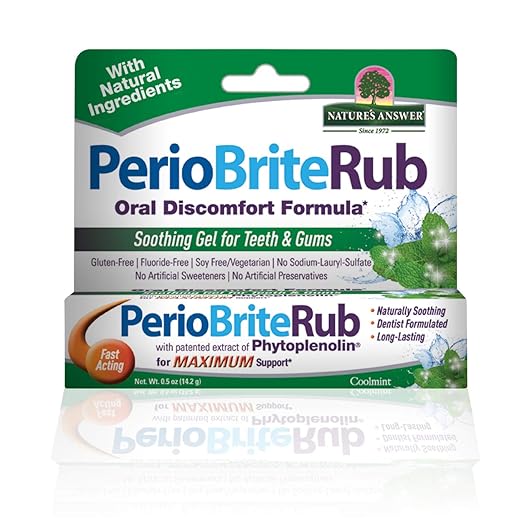 Natures Answer Periorub Topical Rub, 0.5 oz (Pack of 6) Dentist Formulated Soothing Gel for Teeth and Gums