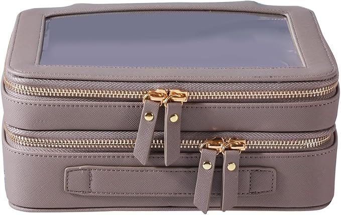 SANHECUN Clear Travel Toiletry bag Toiletry Case Carry on Travel Accessories Bag Makeup Bag(Grey, SHC-TL-2)