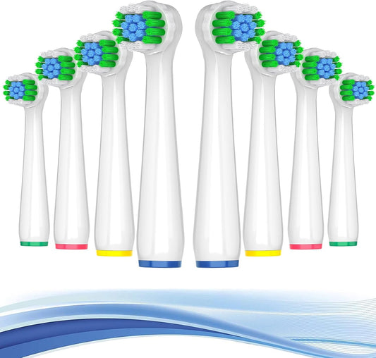 Replacement Heads Compatible with Oral B for Deep Cleaning and Gum Protection, 8 Pcs Precision Refill Brush Heads Compatible with Oral B Pro 1000, Genius X, Smart 1500 Series Electric Toothbrush