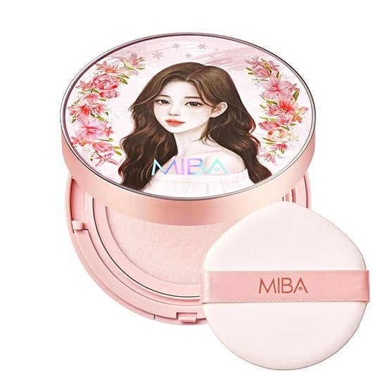 MIBA Ion Calcium Foundation Double Cushion Glow 25 g / 0.88 oz Big Cushion SEASON 3. Long Lasting Cover Effect. Moisture glow. Skin tightening relief. Smooth adhesion. (Lovely #23 Rosy Beige)