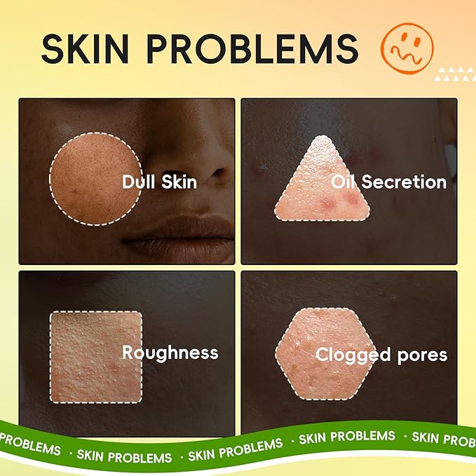 Skin Care Set for Oily/Combination Ance Skin, 5PCS Natural Fruit Skincare Kit with Salicylic Acid, Vit-C & Peptide, Birthday Gifts for Women | Oil Control | Brightening | Anti-Acne | Gift Sets