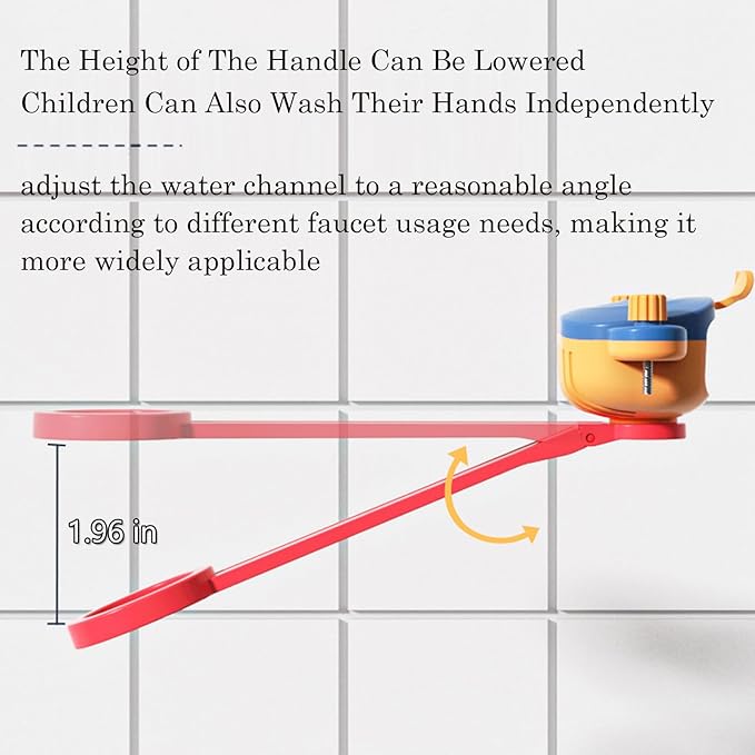 Faucet Handle Extender Set, Faucet Extender for Kids Child Sink Extender Kids Hand Wash Helper Faucet Extender for Bathroom Sink-Blue Yellow