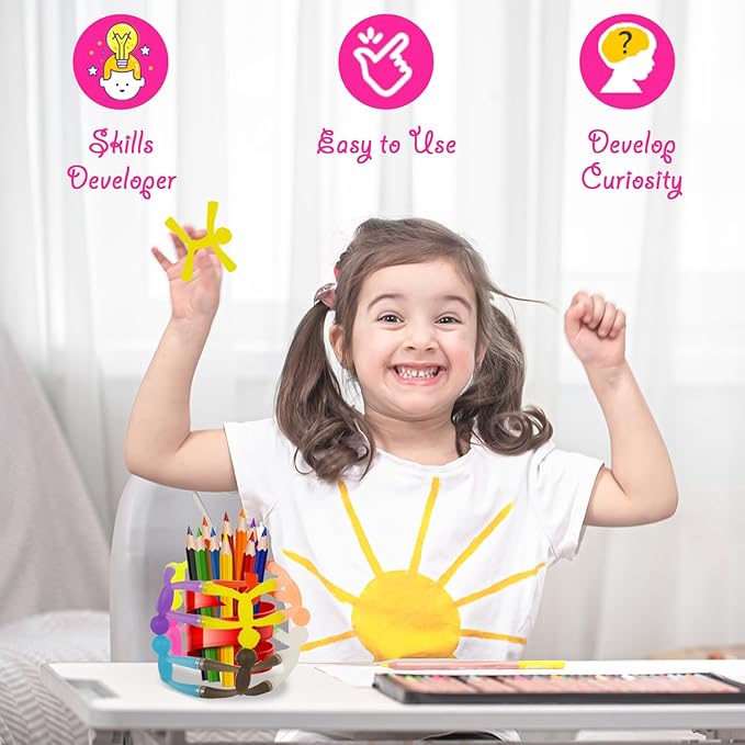 MAGMEN Magnetic Fidget Toys 5-Pack - Travel Entertainment for Kids Ages 3+ | STEM Sensory Toys for Airplane, Car Trips & Quiet Play.