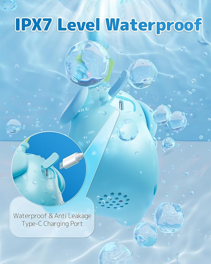 Baby Bath Shower Head with Water Thermometer, 3-in-1 Rechargeable Bath Toys, 3 Exchangable Shower Heads and Soft Silicone Baby Brush, for Newborns, Toddlers in The Tub or Sink - Automatic Ⅱ