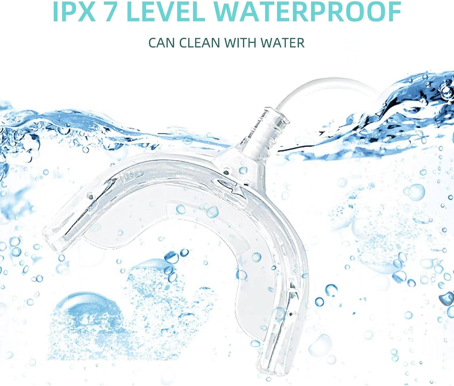 Teeth Whitening Accelerator Light, 32x Blue LED Light Mouth Tray Teeth Whitening Enhancer Light Trays Connected with iPhone/Android/USB for Home Use