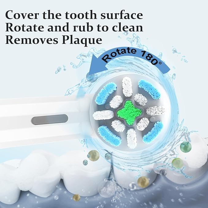 IO Replacement Brush Heads Compatible with OralB iO Series 10/9/7/8/6/5/4/3/2/ Electric Toothbrushes Replacement Heads (6Black+6White, 12 PCS)