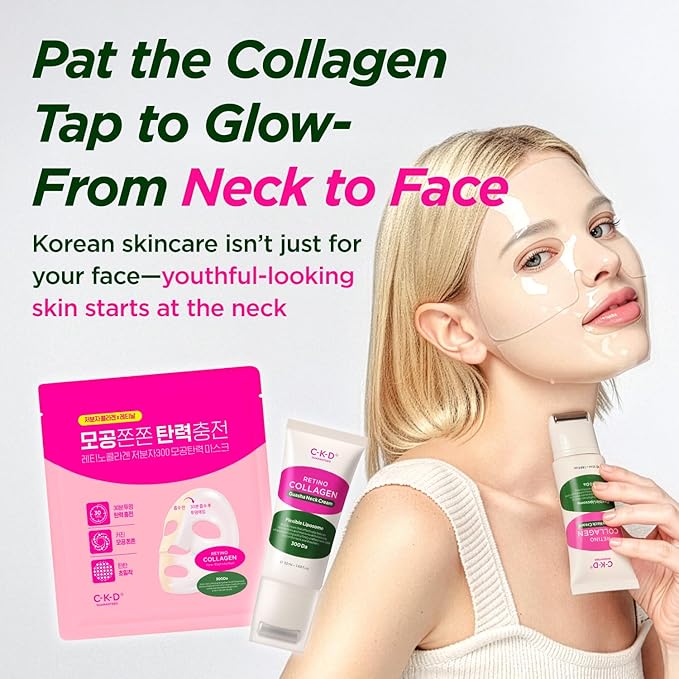 CKD Retino Collagen Boosting Hydrogel Face Mask (1ea) - Korean Overnight Jelly Mask for Glass Skin, Deep Moisturizing, and Pore Minimizing with Retinal & Low Molecular Collagen. Korean Skin Care