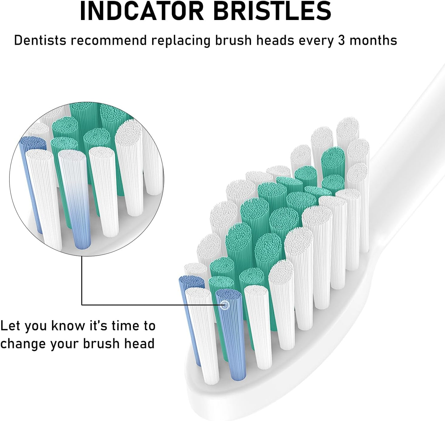 Toothbrush Heads for Philips Sonicare Replacement Brush Heads with Protective Cover Soft Dupont Bristles Electric Toothbrush Replacement Heads for Oral Health, 4 Pack