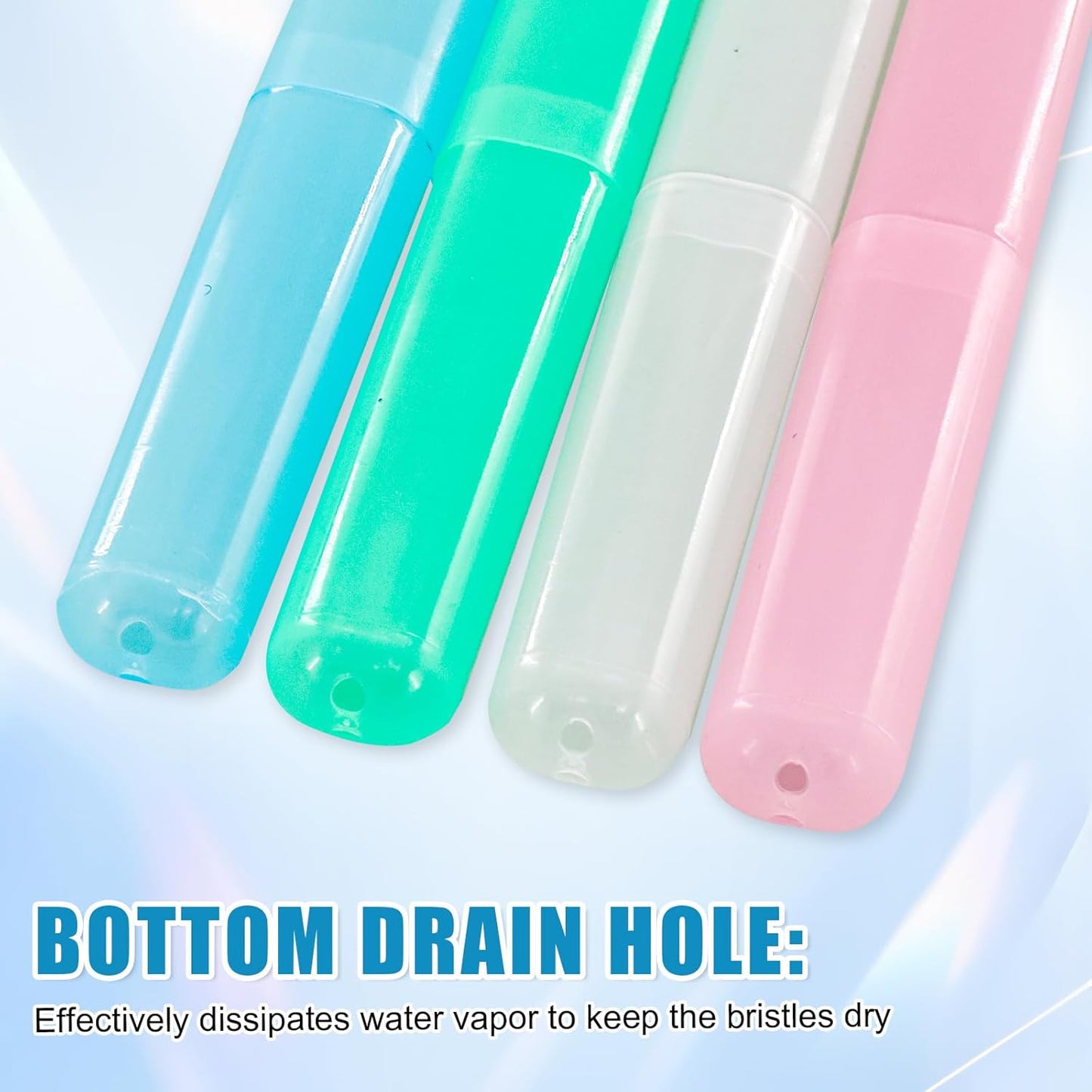 8 PCS Toothbrush Covers and Toothbrushs Travel Case, Travel Toothbrush Holder, Tooth Brush Cover Cap for Traveling, Bathroom, Camping, Business Trip