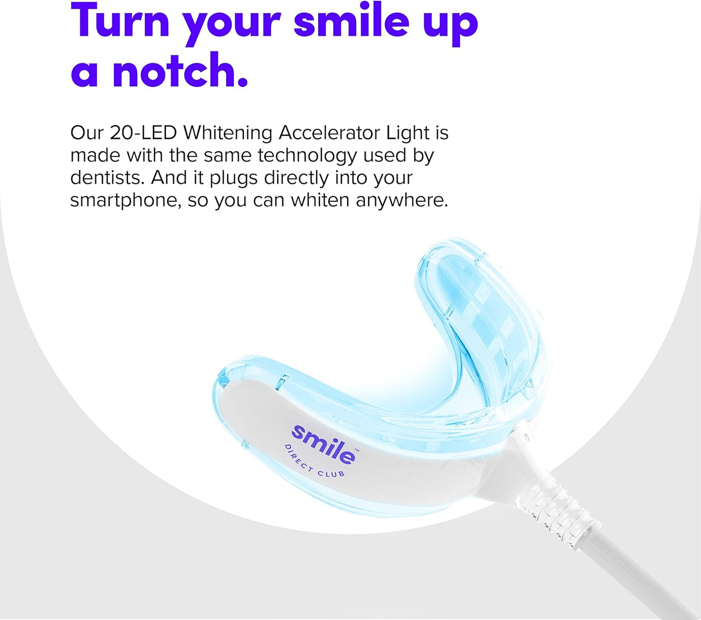 SmileDirectClub Teeth Whitening Kit with LED Light - 4 Pack Gel Pens - Professional Strength Hydrogen Peroxide