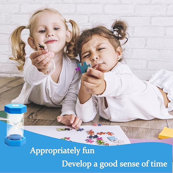 30 Minutes, Sand Timer, Hourglass Sand Timer, Kitchen Timer Digital for Cooking, Clock Timer, for Games, Classroom, Kitchen, Toothbrush Timer, Decoration, Blue