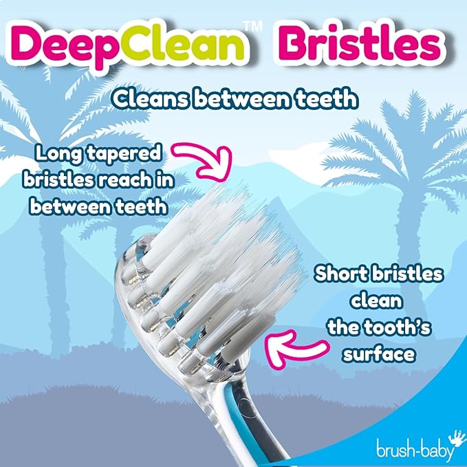 brush-baby - KidzSonic Dinosaur Kids Electric Toothbrush for Ages 3+ with Disco LED Lights, Gentle Sonic Vibrations, 2-Minute Smart Timer & 30‑Second Pulse Reminders – AAA Battery Included