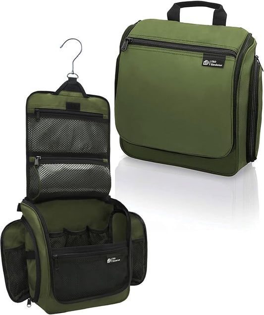 DD D&D Wanderlust D&D Hanging Travel Toiletry Bag for Men and Women – Cosmetics, Makeup and Toiletries Organizer Kit with 10 Compartments