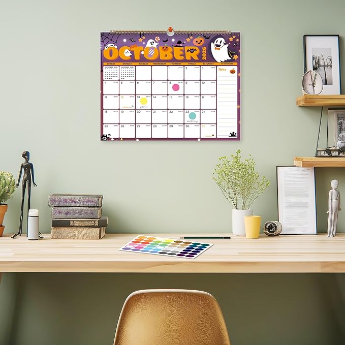 2026 Calendar, Wall Calendar 2026-2027, 18 Month Calendar January 2026 - June 2027, 14.8" X 11.5", Calendar with Twin-Wire Binding, Hanging Hook and Julian Dates (Seasonal Designs)