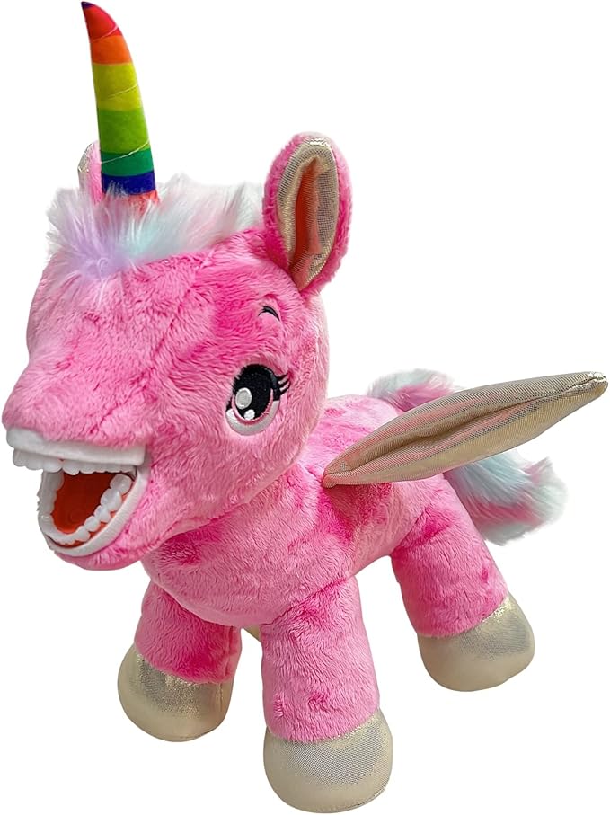 Tooth Fairy Plush Doll, YOUYA DENTAL Dental Plush Oral Health Presentation Unicorn Tooth Fairy Dental Educational Plush Doll with Teeth for Kids Chidren Boys Girls- Pink