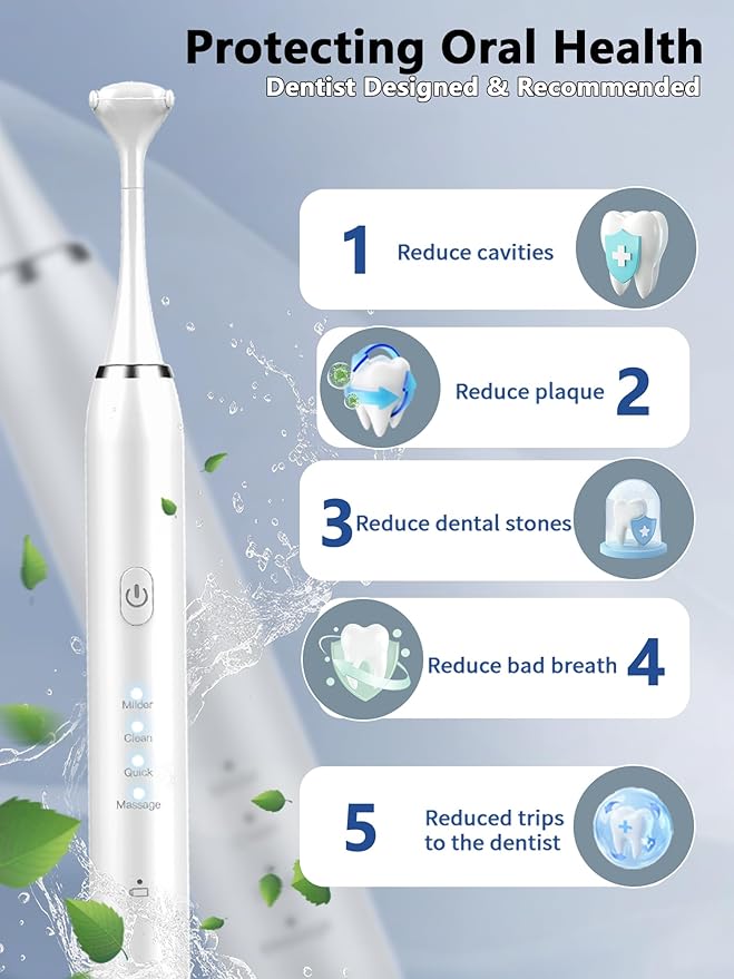 Electric Flosser for Teeth 4 Speeds,Electric Dental Flosser with 50 Replacement Heads,Rechargable Power Flosser for Teeth Cleaning Adults Men and Women