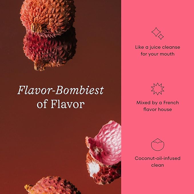 COCOLAB Cocoshine Whitening Toothpaste, Lychee Breeze Flavor, Dentist-Designed Oral Care with nHA, Non-Fluoride, Vegan, Recyclable Tube, Coconut-Oil Infused, 4 oz