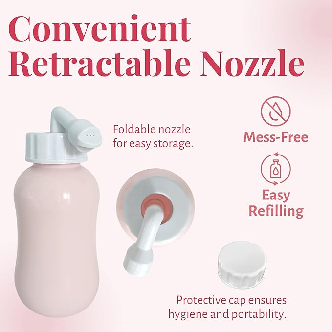 Bottle - Perineal Recovery Postpartum Care and Cleansing Hospital Essentials After Childbirth Labor Personal Hygiene Bidet + Angled spout Large 360 ml (12 oz)