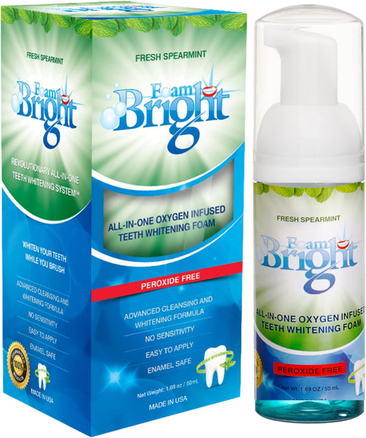 Aligner & Retainer Cleaner Foam Bright, Teeth Whitening Foam, Great for Invisalign, Candid, Byte, Night Guard, Mouth Guard, Dentures, Whitener, Toothpaste & Braces Cleaner, Peroxide Free