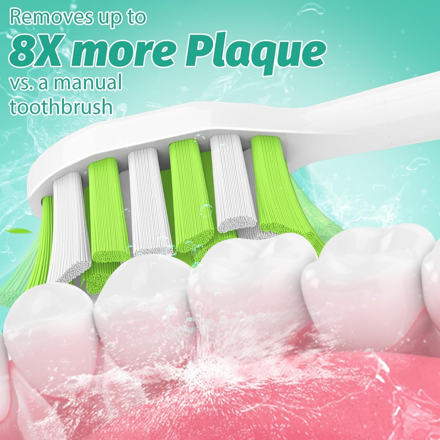 Aoremon Toothbrush Replacement Heads for Philips Sonicare DiamondClean Series 2/3 EasyClean ProtectiveClean FlexCare HwalthyWhite, 4100/5100/6100, C1/C2/G2/G3-6 Pack, White