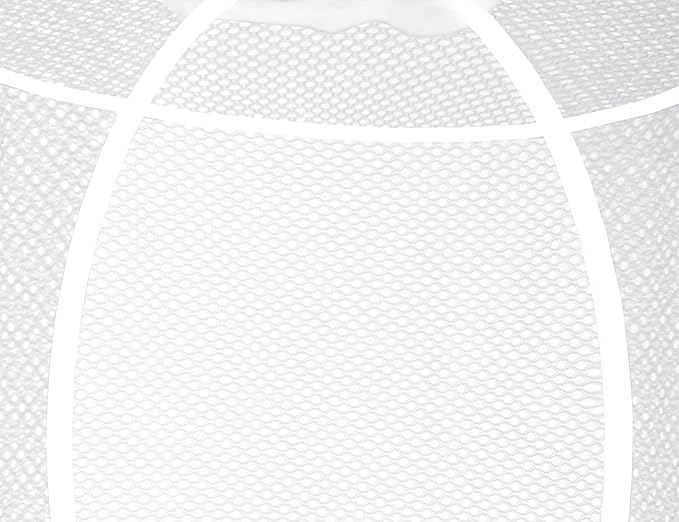 Libeder Mesh Hanging Storage Space Saver Bags Organizer,Foldable Storage Organizer 3 Compartments Toy Storage Basket for Kids Room Bathroom 2 Sets, White