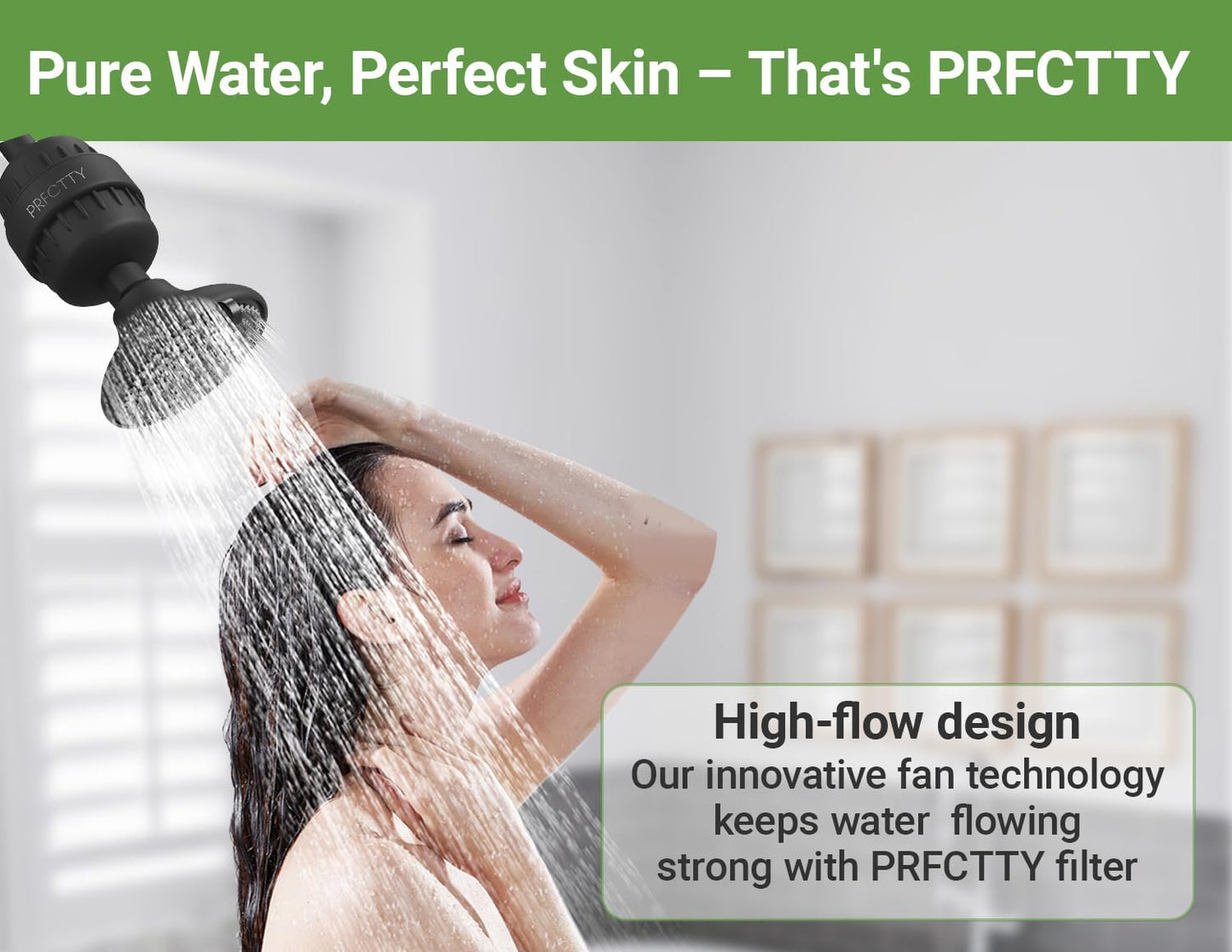 25-Stage Shower Filter prevents scale buildup,Revitalize Hair Skin Nails with Purifying Water, softener hard water,99% Lead Chlorine, Fluoride &Chemicals removed,High Output Fan Technology,Matte Black
