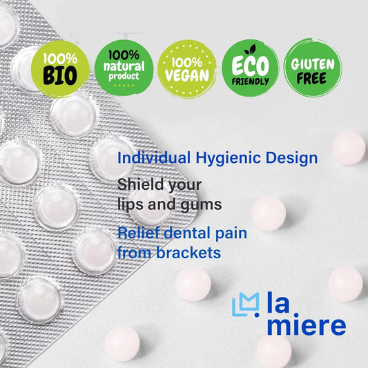 LA MIERE Orthodontic Wax for Braces Wax Dots 90 Individual Hygienic Packaging Dental Wax Unscented