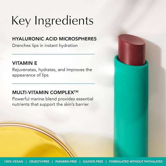 Thrive Causemetics Sheer Strength Soft Blur Lip Balm, Everyday Makeup Essential for Women, Lightweight & Creamy Lips Balm, Long Lasting Hydration, Vegan, Shade Nancy (Natural Plum)