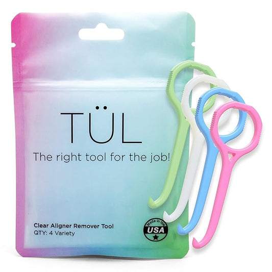 TÜL | Only Invisalign Remover Tool Made in the USA | Lifetime Replacements | Ortho Recommended Aligner Remover Tool & Retainer Remover Tool | Variety 4 Pack | Top Invisalign Accessories