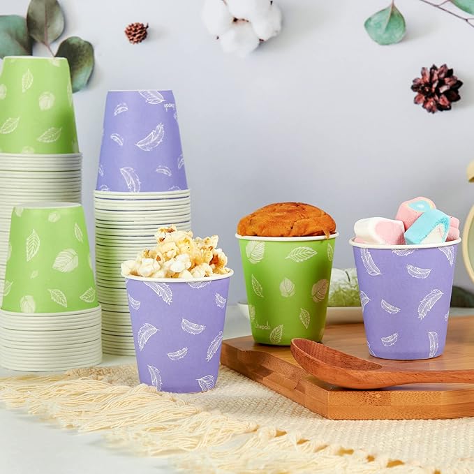 LITOPAK 600 Pack 5 oz Small Disposable Cups, Disposable Paper Cups, Mini Paper Cups, Colorful Disposable Mouthwash Cups for Parties, Picnics, Barbecues, Travel, and Events