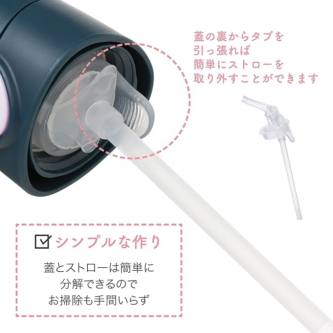 b.box 20oz Tritan Kids Water Bottle –Toddler Drink Bottle with Straw for School, Daycare, Travel w/Easy-Grip Triangular Design, Leak Proof Lid & Handle, BPA Free, Dishwasher Safe (Indigo Rose)