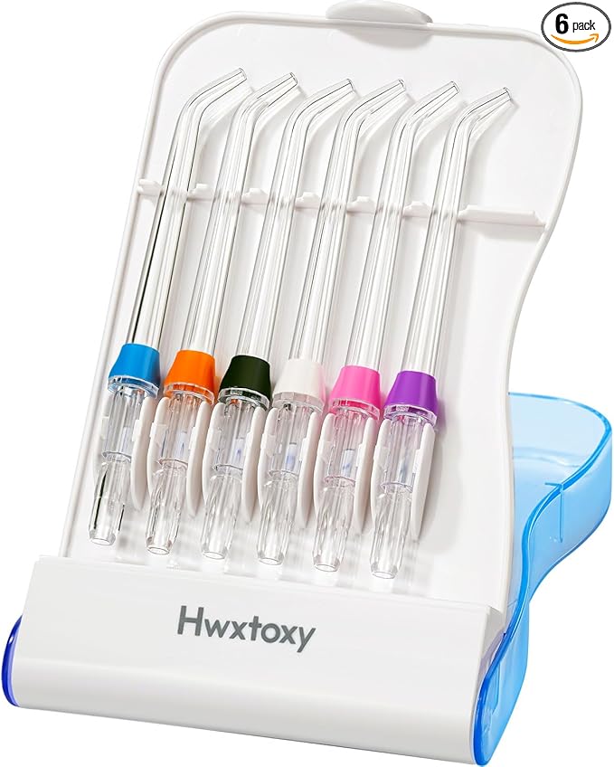 Replacement Tips for Waterpik Water Flosser Waterpik' Replacement Parts, Storage Case & AquaFlosser 6 Tips (6 Classic Jet Tips)