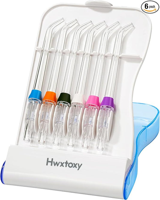 Replacement Tips for Waterpik Water Flosser Waterpik' Replacement Parts, Storage Case & AquaFlosser 6 Tips (6 Classic Jet Tips)