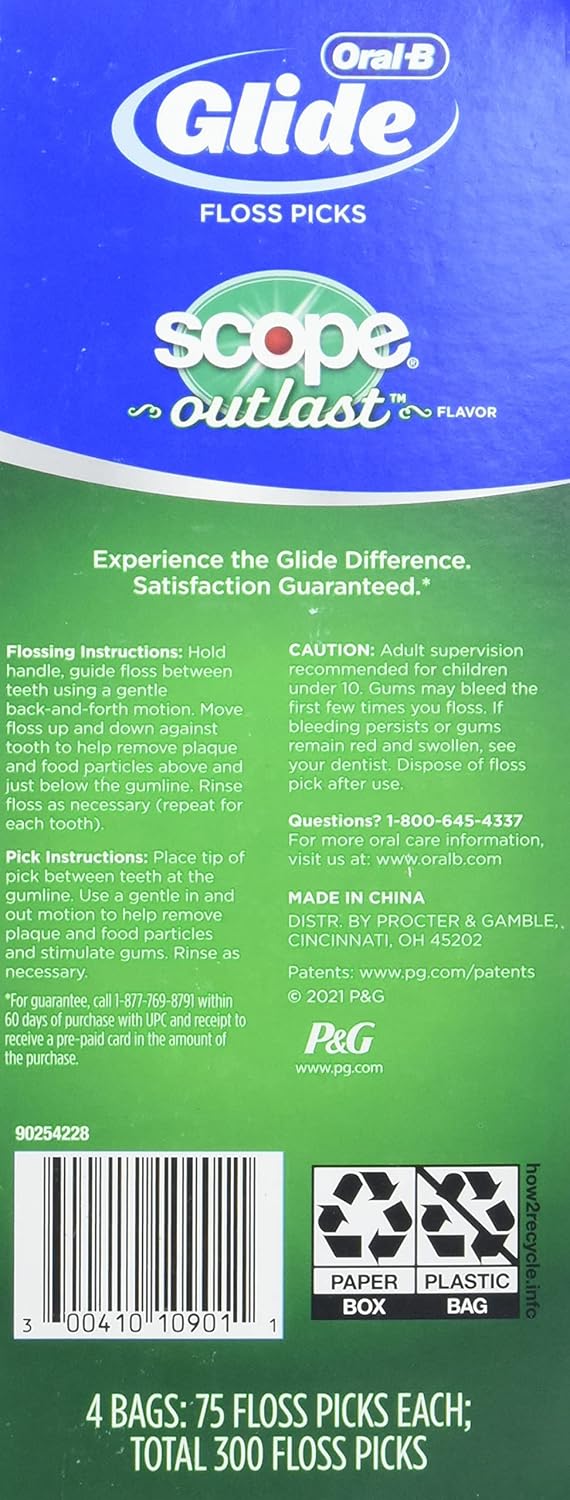 Oral B Complete Glide Floss Pick (300 Count), 300 Count
