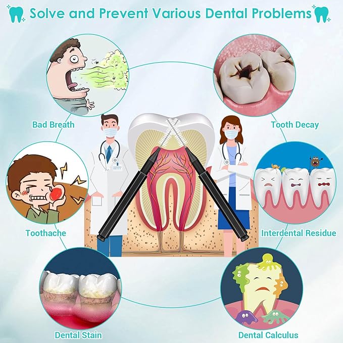 Lezmarket 300PCS Interdental Brushes for Braces, Soft and Bendable Dental Brush for Orthodontic Braces, Braces Cleaner Brush Tooth Pick Teeth Flossers Brushes for Teeth (Black)