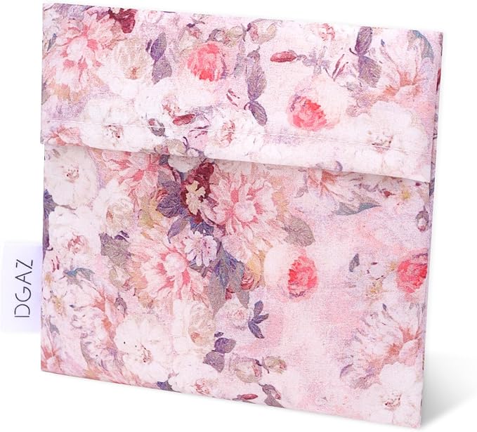 DGAZ Sanitary Napkin Storage Bag, Period Bag for Teen Aged Girls, Portable Period Bag for Panty Liners/Menstrual Cup/Small Tampons，Mini Makeup Bag for Purse(Kaleidoscope)