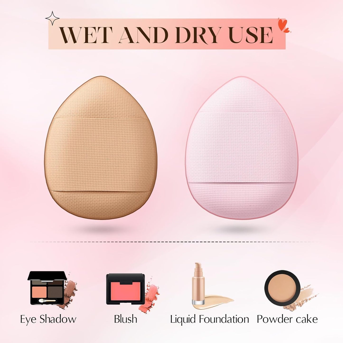 72 Pcs Finger Powder Puff Mini Makeup Sponge Soft Beauty Makeup Blender Puff for Foundation, Face Powder, Under Eye Setting, Concealer, Repair Cream, Cosmetic Tool (Cute Colors)