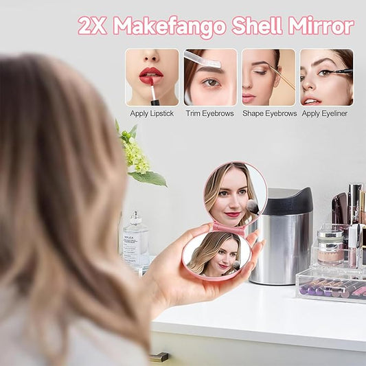 Mini Compact Mirror for Travel - 3.5" Portable, 2-Sided, Lightweight & Shatterproof, Folding Hand Held Mirror, Unique Gift for Women
