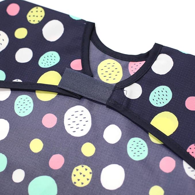 Long Sleeve Waterproof Bib for Toddlers – Soft Feeding Smock for Baby Mealtime, Self-Feeding,BPA-Free, Easy Clean