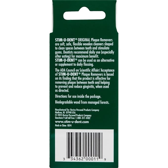 The Natural Dentist Stim-U-Dent Plaque Removers 24 Packs of 25 Picks/Pack (600 Picks) - Mint Flavor