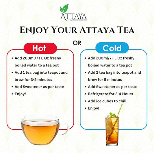 Attaya Moringa Tea Bags 100 Count – Pure Leaf Tea | Caffeine-Free Superfood Herbal Tea | Vegan, Gluten-Free, Sugar-Free | Eco-Conscious, Te de Moringa 100% Natural