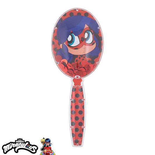 Miraculous Ladybug Confetti Hair Brush - Kids Sparkling Stars Brush Ages 3+