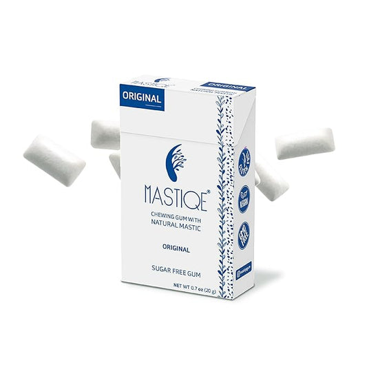 Mastiqe Sugar Free Hard Chewing Gum with Natural Mastic (Original, 20 Count)