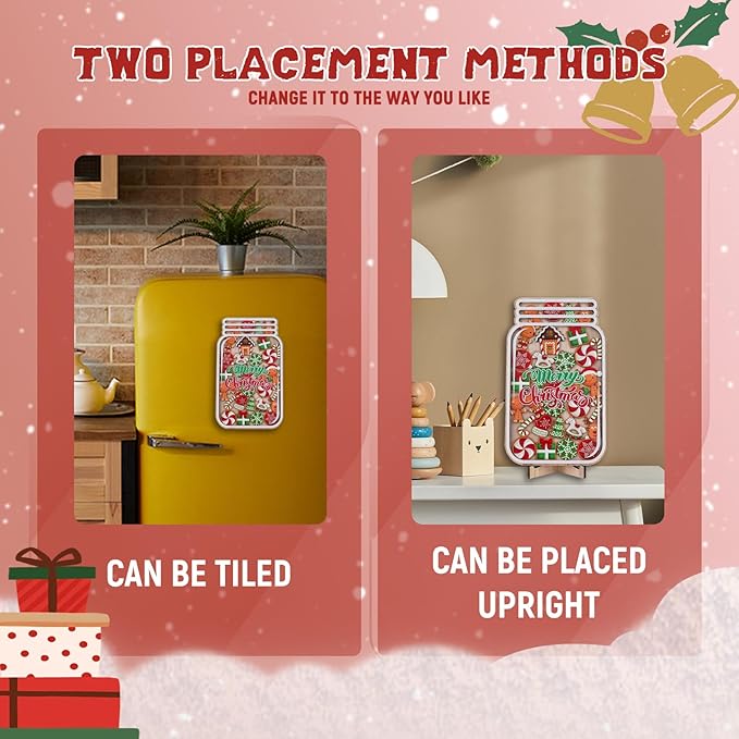 Flower Magnetic Reward Jar for Kids,Classroom Reward System,Reward jar Classroom,Behaviour Incentive System for Toddlers (Christmas)