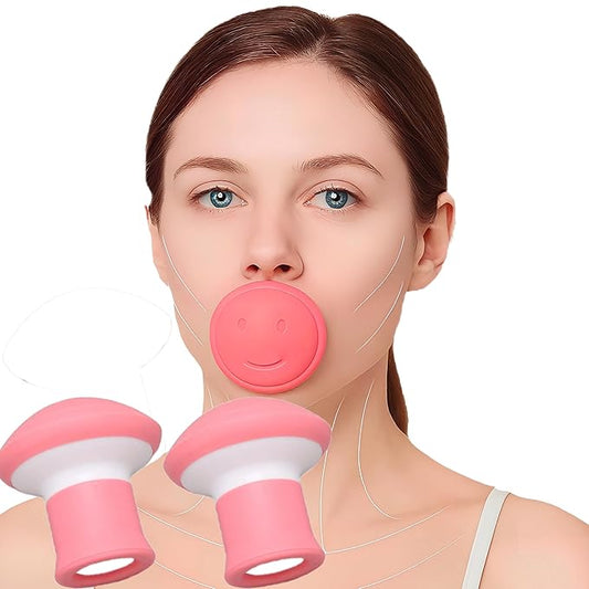 Jaw Exerciser,Double Chin Reducer,Facial Yoga for Skin Tighten Firm,Face Exerciser& Jawline Shaper, Jaw Trainer,Facial and Neck Exercise for Women and Men (Two)