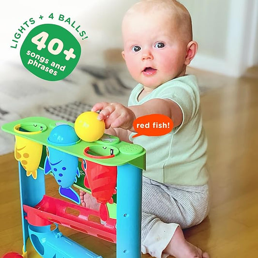 Move2Play, Feed The Fish | Interactive Baby & Toddler Toy | 1, 2+ Year Old Gift & Birthday Present | Boys & Girls Babies Ages 6, 7, 8, 9, 10, 12, 18, 24+ Months Old