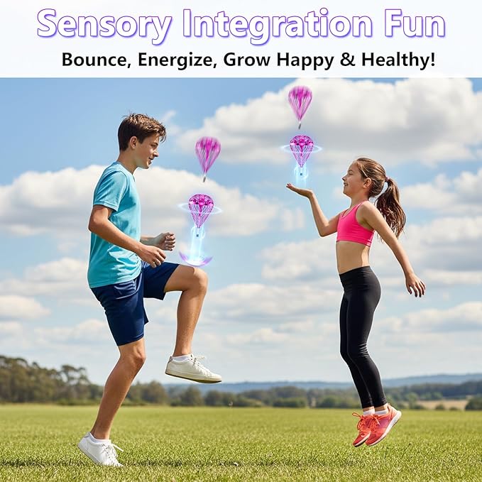 Tikduck 2025 Flying Bouncing Ball Toy - USB Rechargeable, Hand-Controlled with 3D Flips & Multi-Player Fun - Interactive Orb Toy for Kids, Teens & Adults - Indoor & Outdoor Play (Purple)